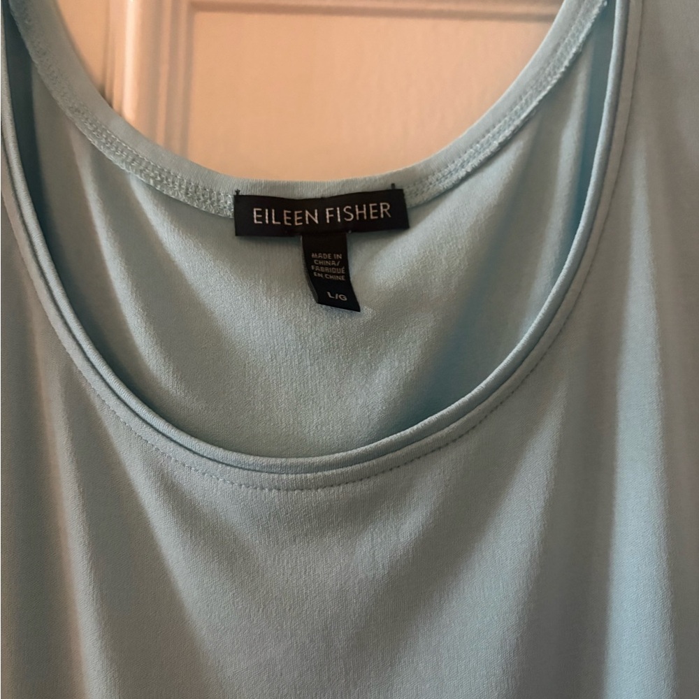 Eileen Fisher Light Blue Sleeveless Top